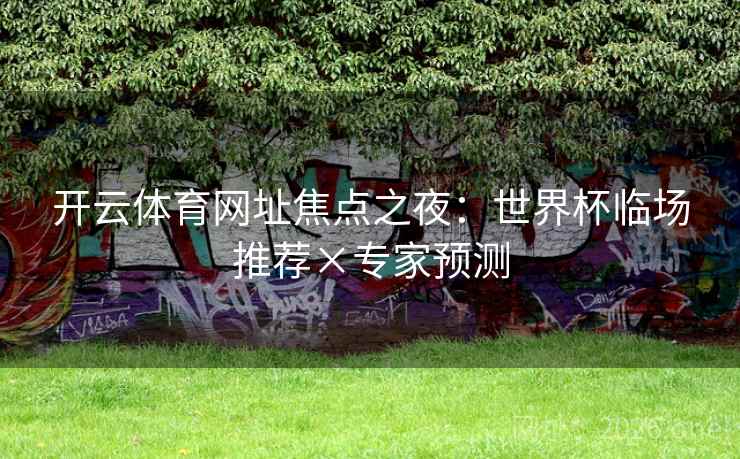 开云体育网址焦点之夜:世界杯临场推荐×专家预测 开云体育网址焦点之夜:世界杯临场推荐×专家预测